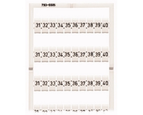 WAGO CORPORATION  793-5505   MULTI MARKING SYSTEM HORIZONTAL 31-40