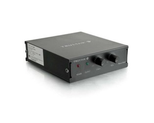C2G  CG40100  CG40100                 Audio Amplifier, Plenum Rated, Class D, 40 Watt Output, 150 Hertz to 20 Kilohertz, 3.5 MM Stereo Female Connector, Black