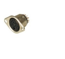 HIRSCHMANN  931842500   MIB 140; Panel-mounted Socket with solder lugs, flange fixing, solder joint, 14 contacts, female, 3A 34V AC/DC, black housing