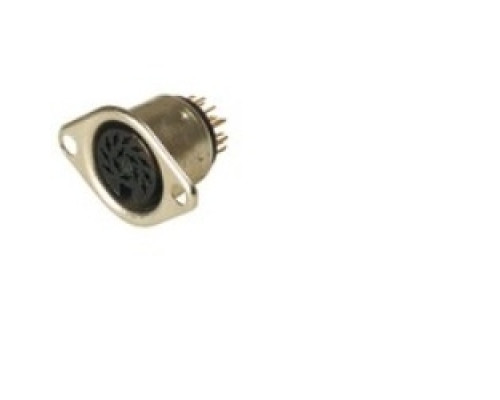 HIRSCHMANN  931842500   MIB 140; Panel-mounted Socket with solder lugs, flange fixing, solder joint, 14 contacts, female, 3A 34V AC/DC, black housing