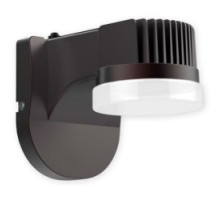 SIGNIFY NORTH AMERICAN CORP  PLWLLED1C5K120PCBBZ   LED Wall Light, Wall Mount, 1 Chip-On-Board Configuration, 120 Volt, 5000 K, 1-Piece Die-Cast Aluminum Housing, Bronze Coated