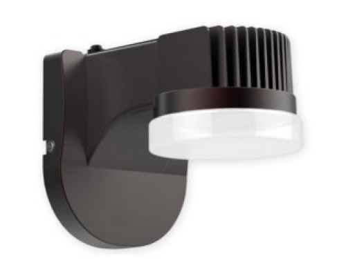 SIGNIFY NORTH AMERICAN CORP  PLWLLED1C5K120PCBBZ   LED Wall Light, Wall Mount, 1 Chip-On-Board Configuration, 120 Volt, 5000 K, 1-Piece Die-Cast Aluminum Housing, Bronze Coated