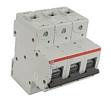 ABB  S803S-B80   3 pole, S800, 80 amp screw terminated miniature circuit breaker with a B tripping characteristic