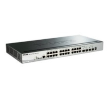 D-LINK SYSTEMS INC  DGS-1510-28P   Ethernet Switch, SmartPro, 28-Port Gigabit, Stackable, 92 Gbps Switching Capacity, 100 to 240 Volt AC, 238.7 Watt, 50/60 Hertz, 17.36