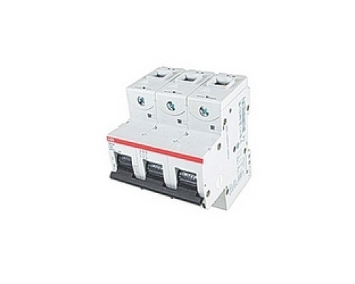 ABB  S803S-C20   3 pole, 20 amps rated at 690 V AC, IEC series high performance circuit breaker with thermal-magnetic trip device, C trip curve, and 50kA interrupt current rating