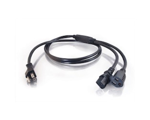 C2G  CG29812  29812                 6 ft. Power Splitter-5-15P To 5-15R+C13