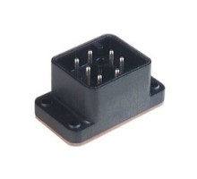 HIRSCHMANN  932477100   GO 700 FA M black; Surface mounted connector with flange with solder contacts, 7 contacts, male, DIN VDE 0627 / IEC 61984, 10A 250V AC, 6A 250V DC