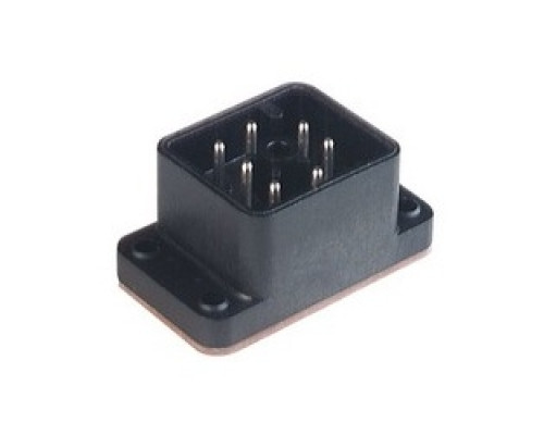 HIRSCHMANN  932477100   GO 700 FA M black; Surface mounted connector with flange with solder contacts, 7 contacts, male, DIN VDE 0627 / IEC 61984, 10A 250V AC, 6A 250V DC