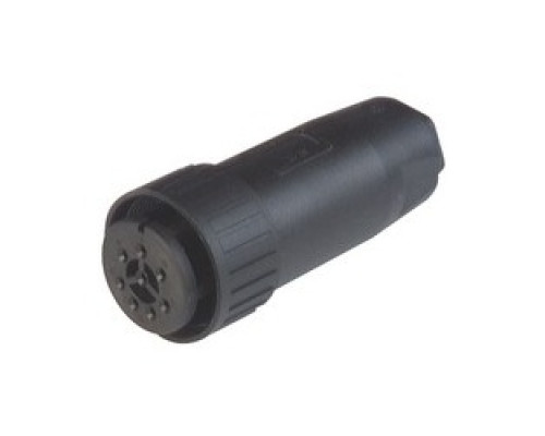HIRSCHMANN  932842100   CM 06 EA 20-7 S; Straight Cable Socket, strain relief by means of a clamping cage, 7 contacts, PG13.5, MIL-C 5015 bzw. VG 95 342, black housing, 10A 50V AC/DC