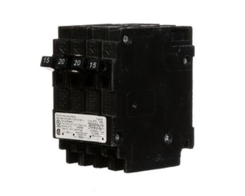 SIEMENS  US2:Q21520CT  Q21520CT   Miniature Circuit Breaker, Common Trip, Thermal Magnetic, Triplex, Plug-In, 3 Pole, 120/240 Volt AC, 15 to 20A, 10 kA Interrupting Rating