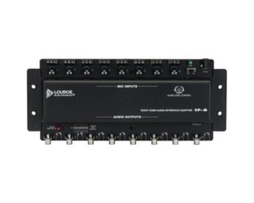 LOUROE ELECTRONICS  LE-289  IF-8                 Audio Interface Adapter, 3-Pin Terminal Block, 8-Zone, 12 Volt DC, 500 Milliampere, 11.5