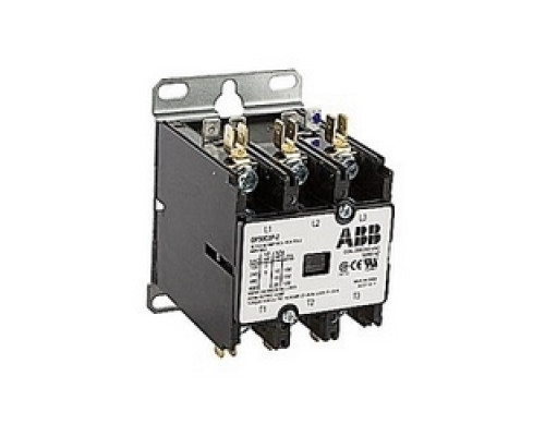 ABB  DP30C3P-2   3 pole, 30 amp, non-reversing, definite purpose contactor, 208/240V AC coil, industry standard mounting plate