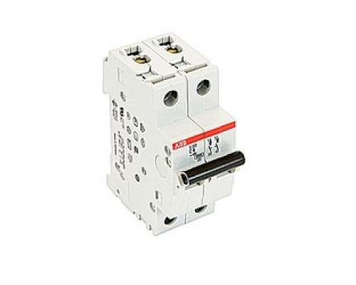ABB S202-C6 2CDS252001R0064  Miniature Circuit Breaker, 2 Pole, 480Y/277 V AC, Tripping characteristic C 6A @ 30 deg C