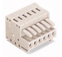 WAGO CORPORATION  734-106   1-conductor Female Plug; 100% Protected Against Mismating; 1.5 mm2; Pin Spacing 3.5 mm; 6-pole