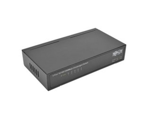 TRIPP LITE  NG5   5-Port 10/100/1000 Mbps Desktop Gigabit Ethernet Unmanaged Switch, Metal Housing