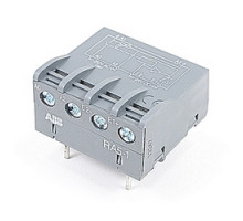 ABB  RA5-1   Interface relay equipped with NO contact and with a low consumptioin 24V DC coil designed to mount on Type N control relays and A9 through A110 across the line contactors