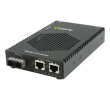 PERLE SYSTEMS 05083124  S-1110DPP-S2SC160 - 10/100/1000BaseT Media and Rate Converter, PoE+ PoEP Power Sourcing: Dual 10/100/1000BASE-T to 1000BASE-EZX 1550 nm single-mode SC , AC USA Power Cord