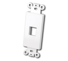 VANCO  820321                 Decor Style Multi-Media Wall Plate Inserts, 1 Port & White