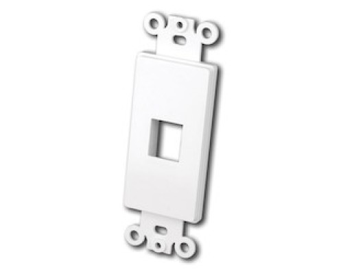 VANCO  820321                 Decor Style Multi-Media Wall Plate Inserts, 1 Port & White