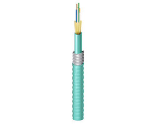 BELDEN  FI3D006A9   6-F FX INDOOR TB CABLE, OM3 OFCP INTERLOCK ARMOR, AQUA JACKET