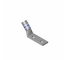 THOMAS & BETTS  58281UF                 Copper Two-Hole Lug, 45 Degree Bend Standard Barrel, Peep Hole, Max 35kV, Wire Size 535 kcmil, 1/2 in Bolt Size, 1-3/4 in Hole Spacing, Tin Plated, Pink 99