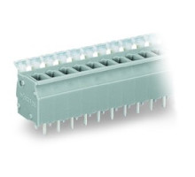 WAGO CORPORATION  255-402   TERMINAL STRIPS GREY 2 SOLDER PINS/POLE 2 POSITION