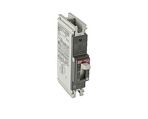 ABB  A1N100TW-1   1 pole, 100 amps rated at 240V AC and 125V DC, fixed trip point molded case circuit breaker, with a thermal magnetic trip device and 14kA at 240V AC and 10kA at 125V DC interrupt current rating