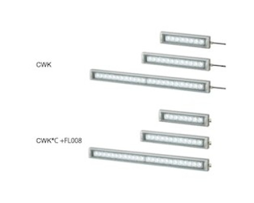 PATLITE USA CORPORATION CWK6S-24-CD  600mm LED light bar, wide angle, daylight white, aluminum body, tempered glass, 24V DC