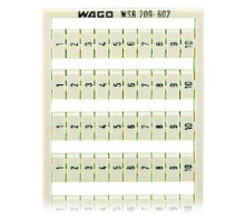 WAGO CORPORATION  209-602   TERMINAL BLOCK MARKER -1 TO 10HORIZ 5-17.5MM BLK 10 SETS WHITE