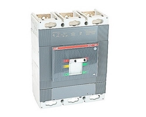 ABB T6H800DW  3 pole, 800 amps rated at 600V AC, Tmax molded case switch MCS with magnetic only MCS trip device and 65kA at 480V AC interrupt current rating