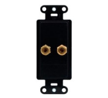 ON-Q/LEGRAND  F9006BK                 Speaker Connection Strap, Single, Pre-Configured, Decorator, 1-Gang, 2-Port, 1.65