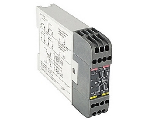 ABB 2TLA010030R2000  E1T series expansion relay with 4 safety outputs off-delayed by 1s. for expansion of safety relay, 24V DC supply, 22.5mm wide
