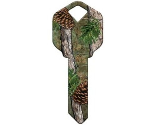 HOWARD KEYS  SC1-HK49                 Decorative Key Blank, Schlage, Pine Camouflage Design