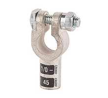 THOMAS & BETTS  BAC10SNBT-C                 Heavy Duty Battery Connector, Copper Tin-plated Straight For Negative Post Using 1/0 Gauge Battery Cable, Die Color Code Black, Bulk Packaging