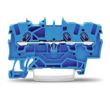 WAGO CORPORATION  2001-1304   3-conductor Through Terminal Block, 1.5 Mm2, Blue; Suitable For Ex E II Applications