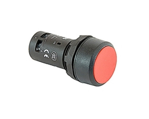 ABB  CP1-10R-10   Non Illum, Flush Push Button Momentary, Flush 1NO Contact Red