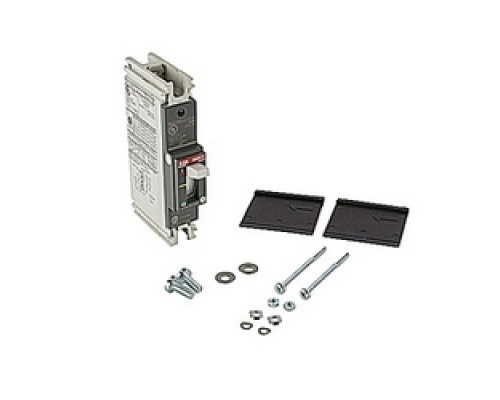 ABB  A1A100TW-1   1 pole, 100 amps rated at 240V AC and 125V DC, fixed trip point molded case circuit breaker, with a thermal magnetic trip device and 10kA at 240V AC and 5kA at 125V DC interrupt current rating