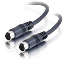 C2G  CG40915  CG40915                 S-Video Cable, Male to Male, 6’ Length, PVC Black Jacket