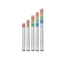 PATLITE USA CORPORATION ME-502A-XXXXX  Continuous light, NPN open collector compatible, 200mm long body, silver body. 5-tiers.