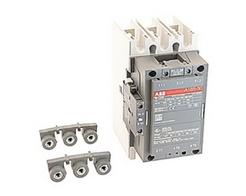 ABB  A185-30-11-34   3 pole, 275 amp, non-reversing across the line contactor with 208V AC coil and 1 NO and 1 NC auxiliary contacts