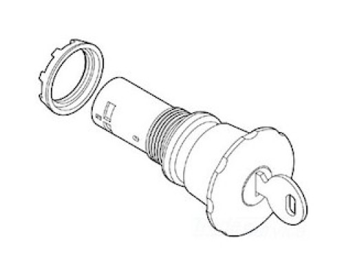 ABB  CE4K1-10R-02   Compact Emergency Stop - Key release - Mushroom 40mm - Red - Non-illuminated - Black plastic - 2NC