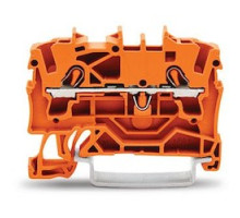 WAGO CORPORATION  2002-1202   2-conductor Through Terminal Block; 2.5 mm2; Suitable For Ex E II Applications; Side And Center Marking; For Din-rail 35 X 15 And 35 X 7.5; Push-in CAGE CLAMP