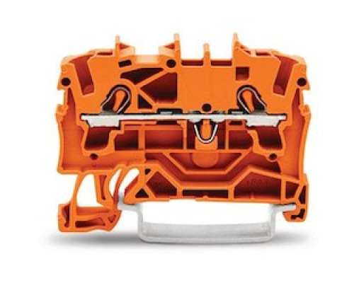 WAGO CORPORATION  2002-1202   2-conductor Through Terminal Block; 2.5 mm2; Suitable For Ex E II Applications; Side And Center Marking; For Din-rail 35 X 15 And 35 X 7.5; Push-in CAGE CLAMP