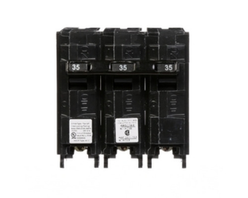 SIEMENS  US2:Q335  Q335   Miniature Circuit Breaker, Common Trip, Thermal Magnetic, Low Voltage, Plug-In, 3 Pole, 240 Volt AC, 35A, 10 kA Interrupting Rating