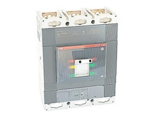 ABB T6S600E5W  3 pole, 600 amps rated at 600V AC, Tmax molded case circuit breaker with an electronic trip device with a magnetic interrupt MCP trip device and 50kA at 480V AC interrupt current rating