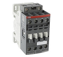 ABB  AF16-22-00-12   4 pole, 30 amp, non-reversing contactor with a 48-130V AC/DC coil and no auxiliary contacts