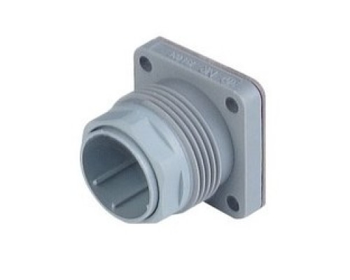 HIRSCHMANN  932437206   N6R BM FA; Surface-mounted connector with flange, 6 contacts + PE, male, 10A 250V AC/DC