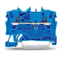 WAGO CORPORATION  2001-1204   2-conductor Through Terminal Block; 1.5 mm2; For Ex E II And Ex I Applications; Side And Center Marking; For Din-rail 35 X 15 And 35 X 7.5; Push-in CAGE CLAMP