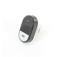 ABB  MPD7-11B   Modular white and black non-illuminated double pushbutton with ON/OFF markings and 22mm mounting
