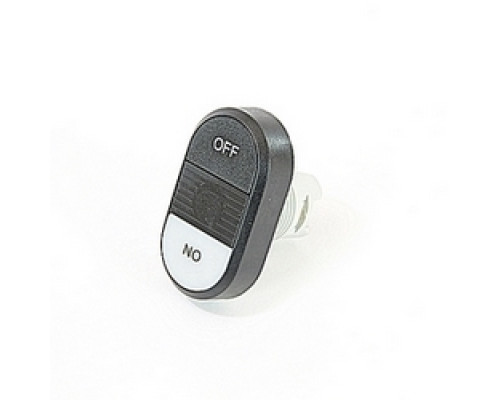 ABB  MPD7-11B   Modular white and black non-illuminated double pushbutton with ON/OFF markings and 22mm mounting